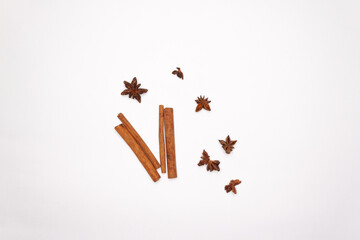 Vegetables and Fruits on white background