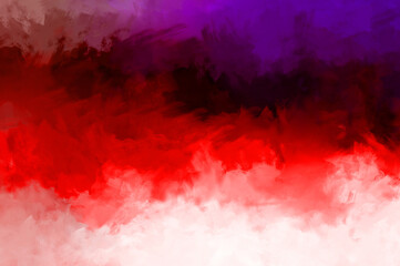 2D illustration of colorful brush strokes. Decorative texture painting. Vibrant paint pattern backdrop.