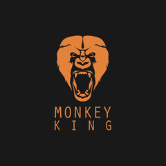 Monkey King Logo Design Vector