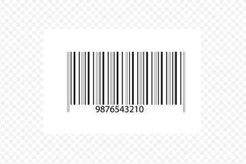 Realistic bar code icon. A modern simple flat barcode. Marketing, the concept of the Internet. Fashionable vector sign of a market trademark for website design, mobile application.