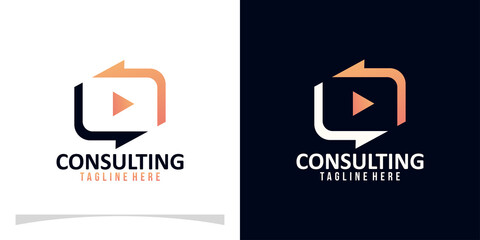 consulting media logo icon vector isolated