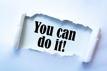 Text sign showing you can do it