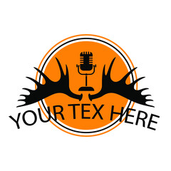 Illustration Vector graphic of antler logo