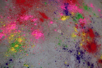 canvas art from multiple colored powder