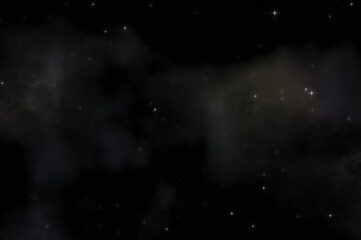 Fototapeta premium Star field in galaxy space with colorful nebula. Sci fi background of deep space. Ethereal wallpaper.