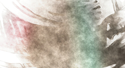 Abstract colorful watercolor on white background. Digital art painting.
