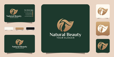 natural female beauty logo design