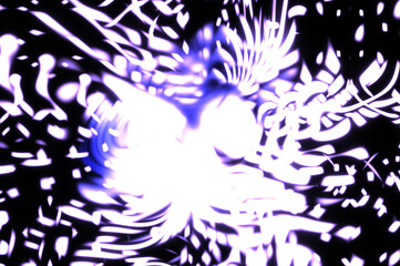 Naklejka na ściany i meble Light particle trails. Light explosion star with glowing particles and lines. Beautiful moving abstract rays background.