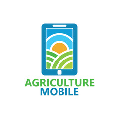 Agriculture mobile logo template design