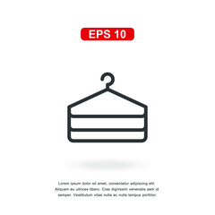 web icon Clothes Hanger sign isolated on white background. Simple vector illustration.