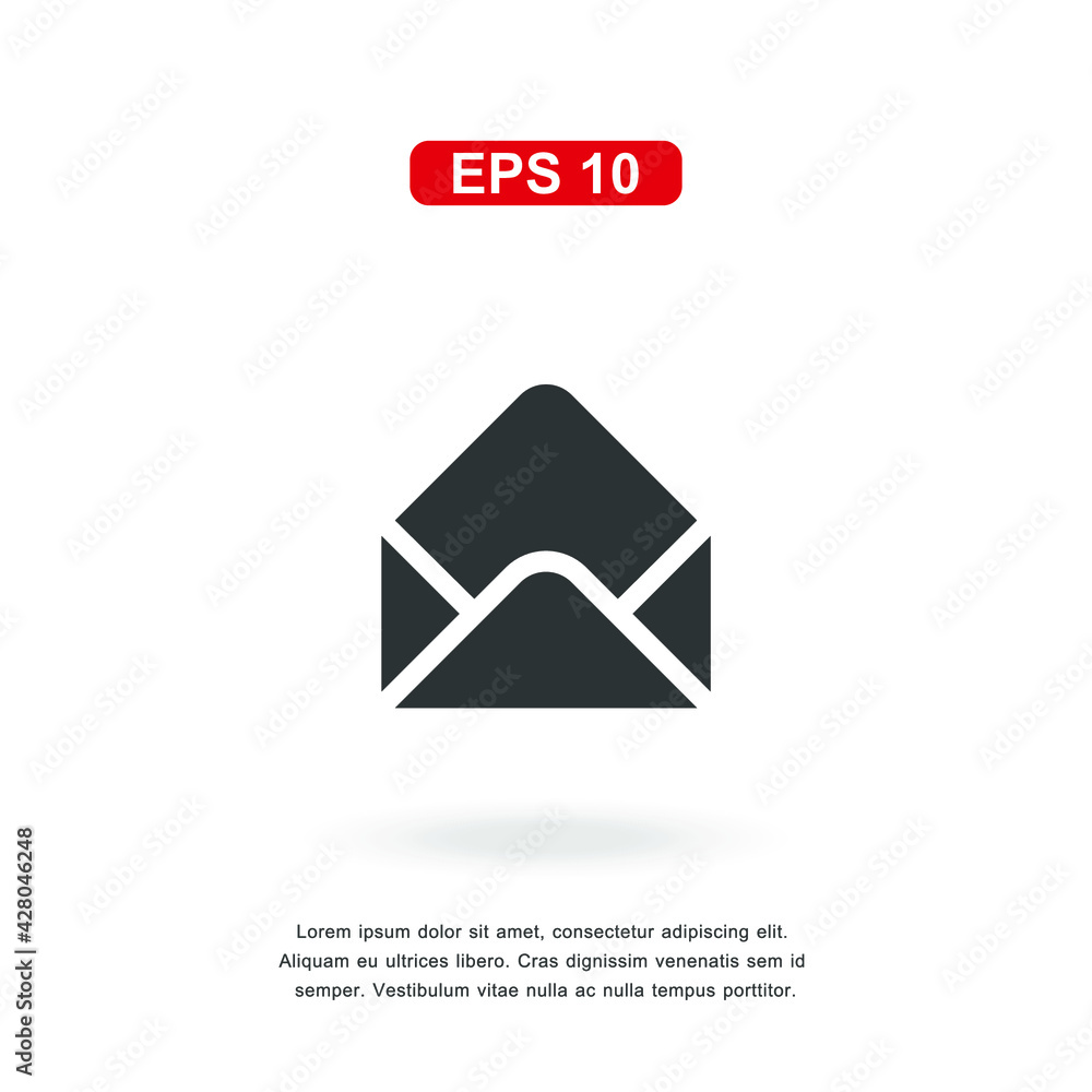 Poster web icon message sign isolated on white background. simple vector illustration.