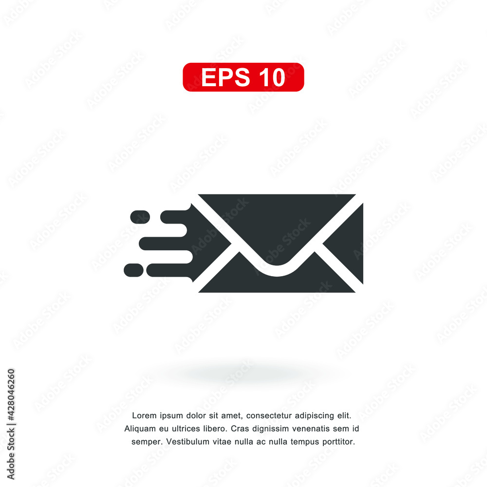 Poster web icon message sign isolated on white background. simple vector illustration.