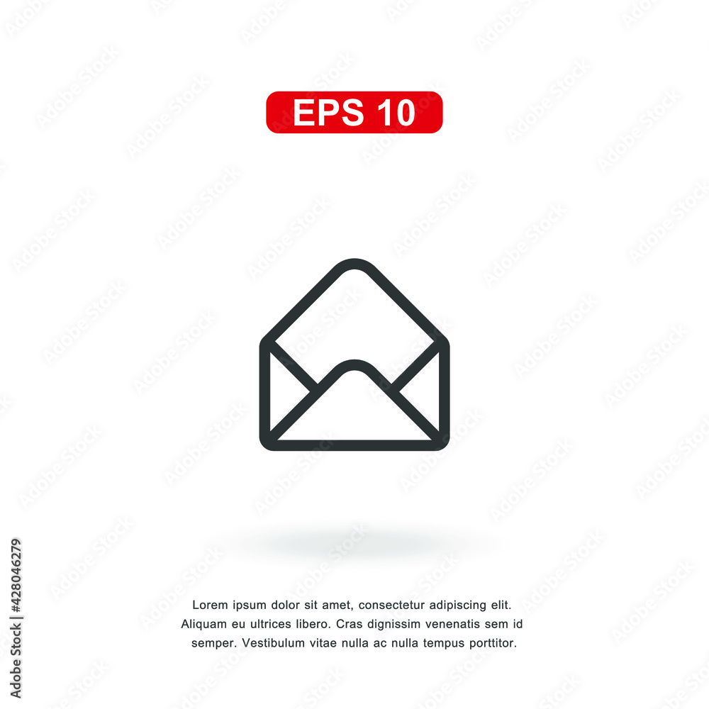 Poster web icon message sign isolated on white background. simple vector illustration.