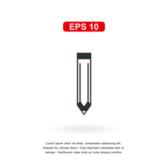 web icon pencil sign isolated on white background. Simple vector illustration.