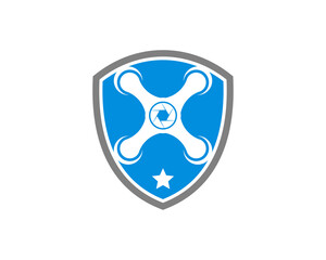 Drone inside the shield protection