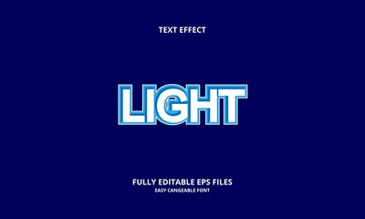 Editable text effect light title style