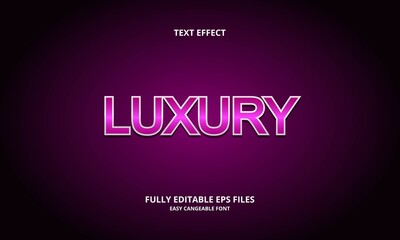Editable text effect luxury title style