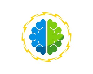 Circular electrical lightning with brain inside