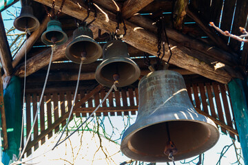 Close-up of orthodox church bells
