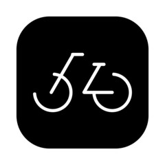 Bicycle icon on black background 
