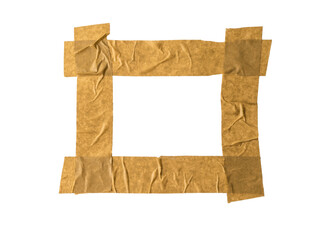 The frame is made of insulated adhesive tape on a white background.
