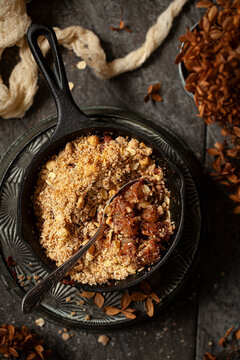 Part-Eaten Pear and Chocolate Crumble