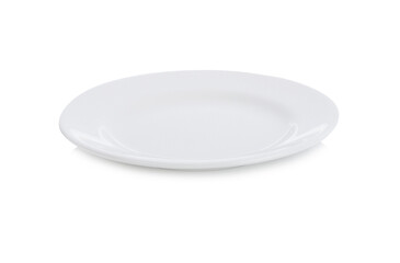 White plate ceramic isolated on white background
