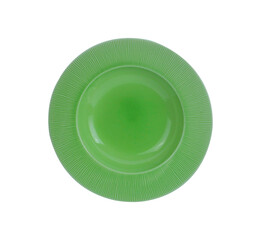 green plate ceramic isolated on white