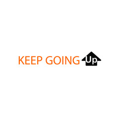 Illustration Vector graphic of keep  going up logo