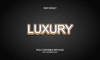 Editable text effect luxury title style