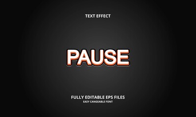 Fototapeta premium Editable text effect pause title style