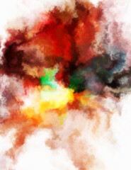 Fototapeta premium Watercolor painted background. Abstract Illustration wallpaper. Brush stroked painting. 2D Illustration.