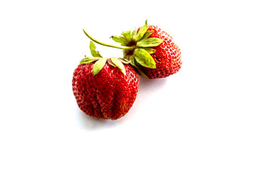 Strawberry berries isolated on white background