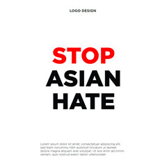 Stop Asian Hate, Stop Racism Illustration Background