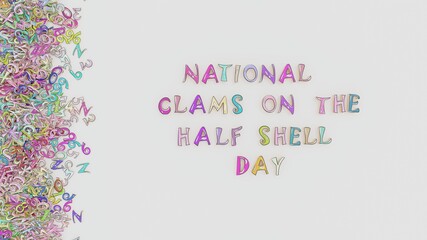National clams on th half shell day