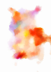Watercolor painted background. Abstract Illustration wallpaper. Brush stroked painting. 2D Illustration.