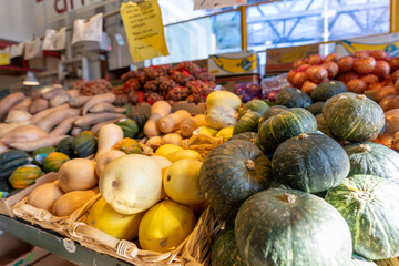 Granville Island Public Market. An indoor market featuring a fascinating assortment of colourful...
