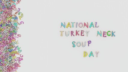 National turkey neck soup day