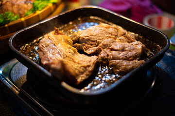 raw pork steak