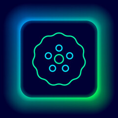 Glowing neon line Gear icon isolated on black background. Cogwheel gear settings sign. Cog symbol. Colorful outline concept. Vector