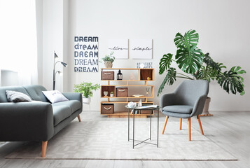 Stylish interior of modern living room