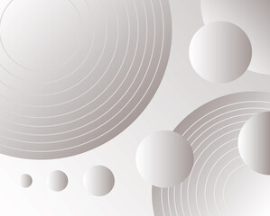 circles and balls in gray background