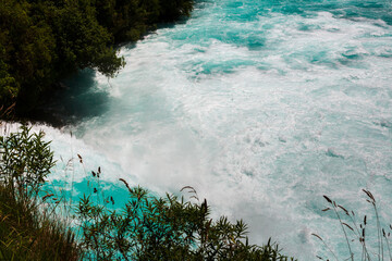 Huka Falls, New Zealand, from above.