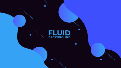 Modern blue fluid curvy shapes background