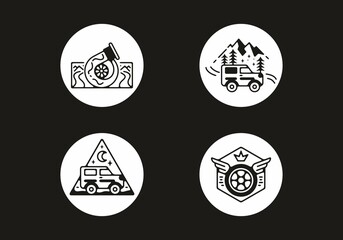 Circle icon badge of car automotive collection