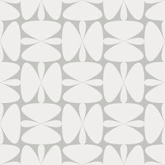 Seamless gray pattern consisting of conditionally plant elements.