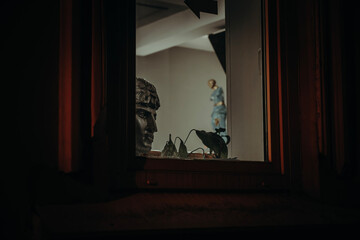 person in the window