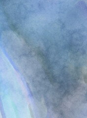 Watercolor abstract painting with pastel colors. Soft color painted illustration of calming composition for poster, wall art, banner, card, book cover or packaging. Modern brush strokes painting.