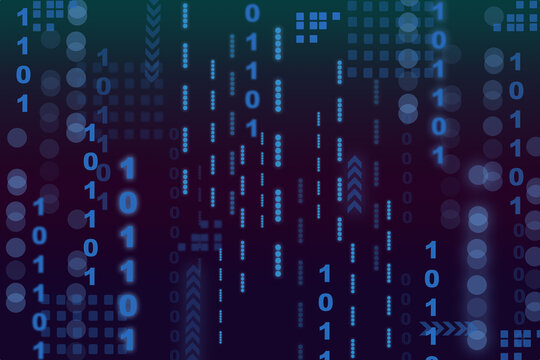 Digital binary code background. Matrix background.