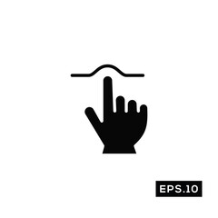 Touch Gestures Icon. Touch Gestures icon Vector Illustration Template For Web and Mobile